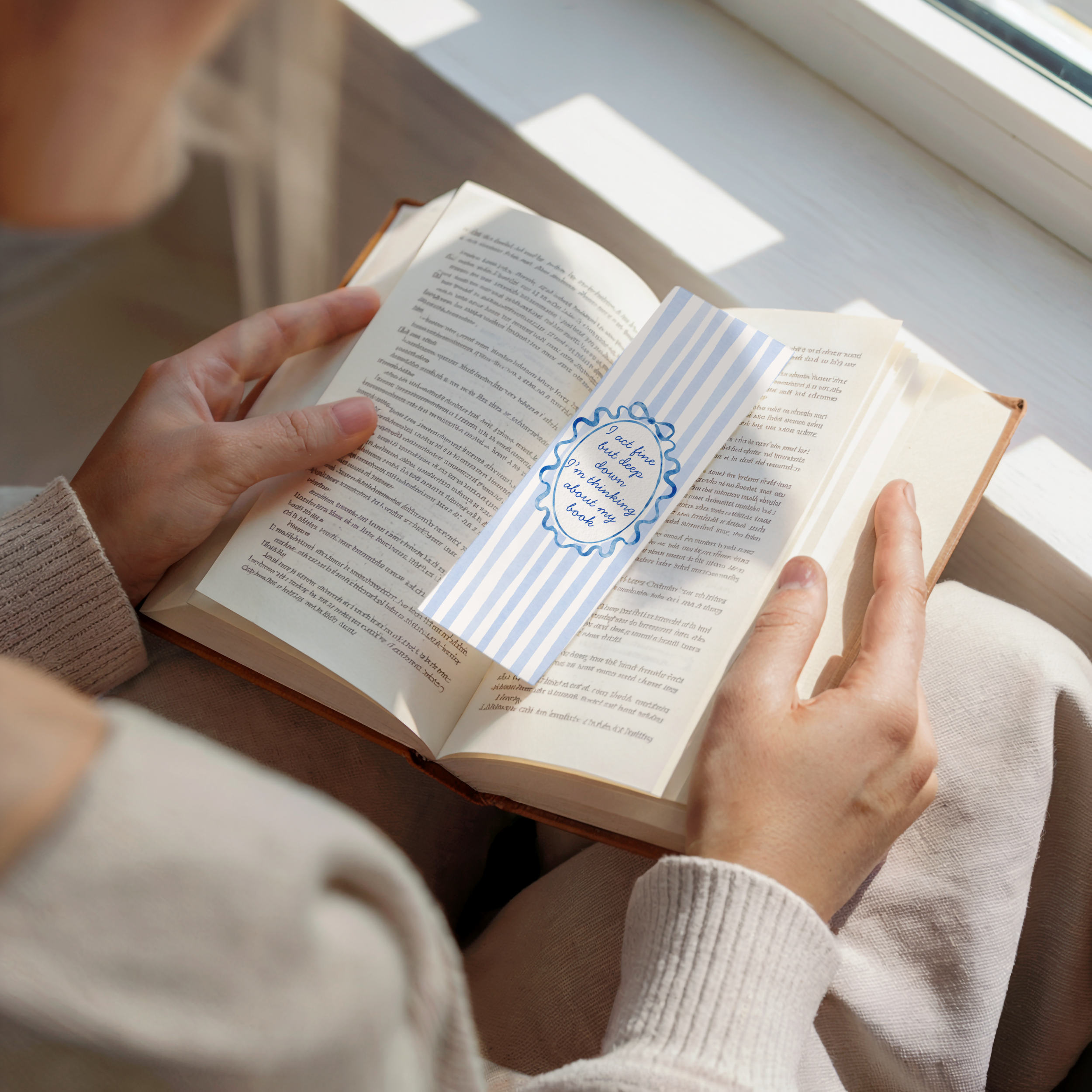 Thinking About My Book Coquette Bookmark