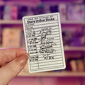 Gilmore Girls Inspired Borrow Card Sticker – Durable Waterproof Bookish Decal