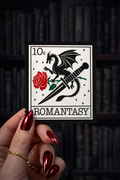 Romantasy Dragon Stamp Vinyl Bookish Sticker