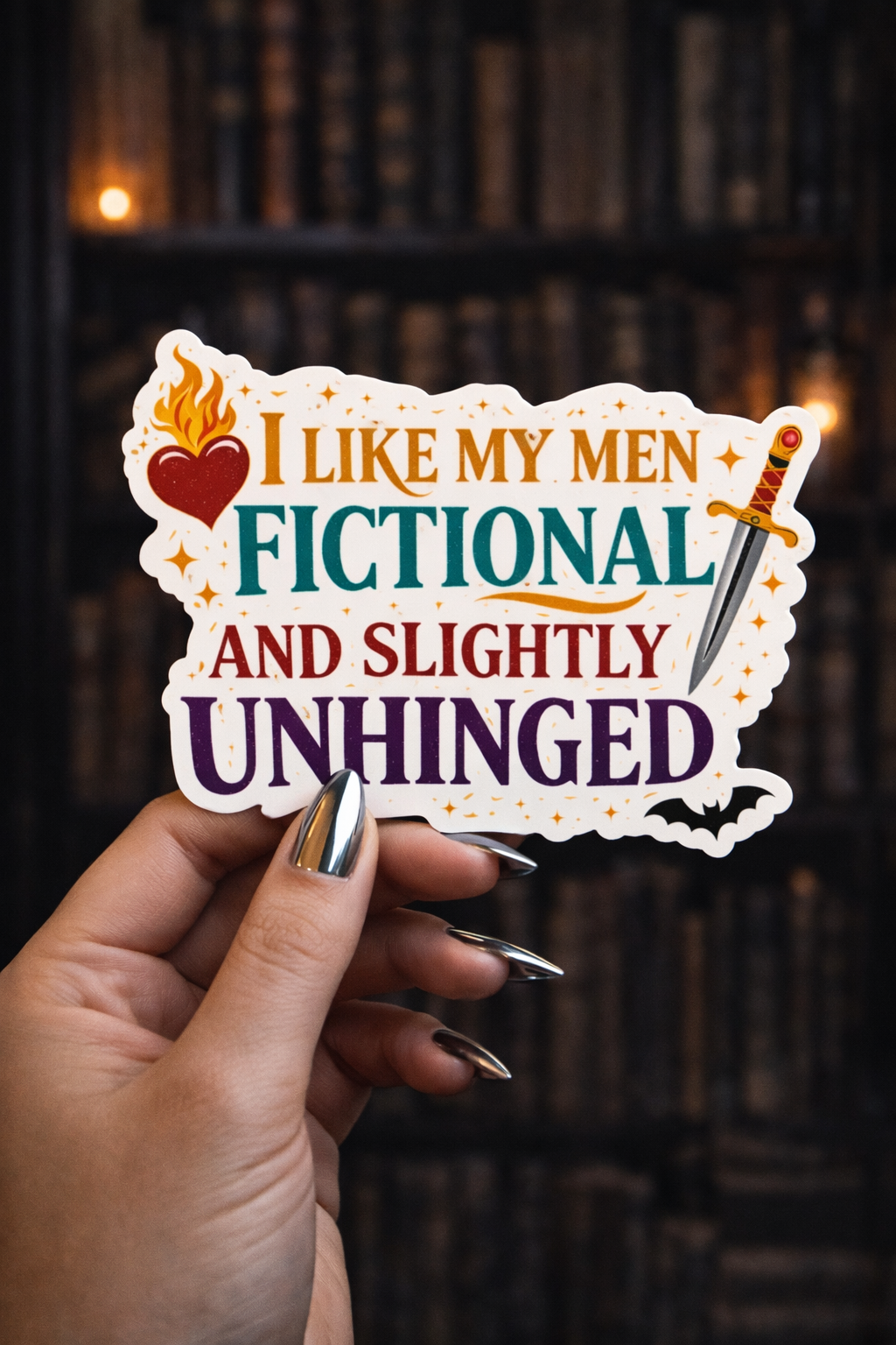 I Like My Men Fictional Vinyl Bookish Sticker