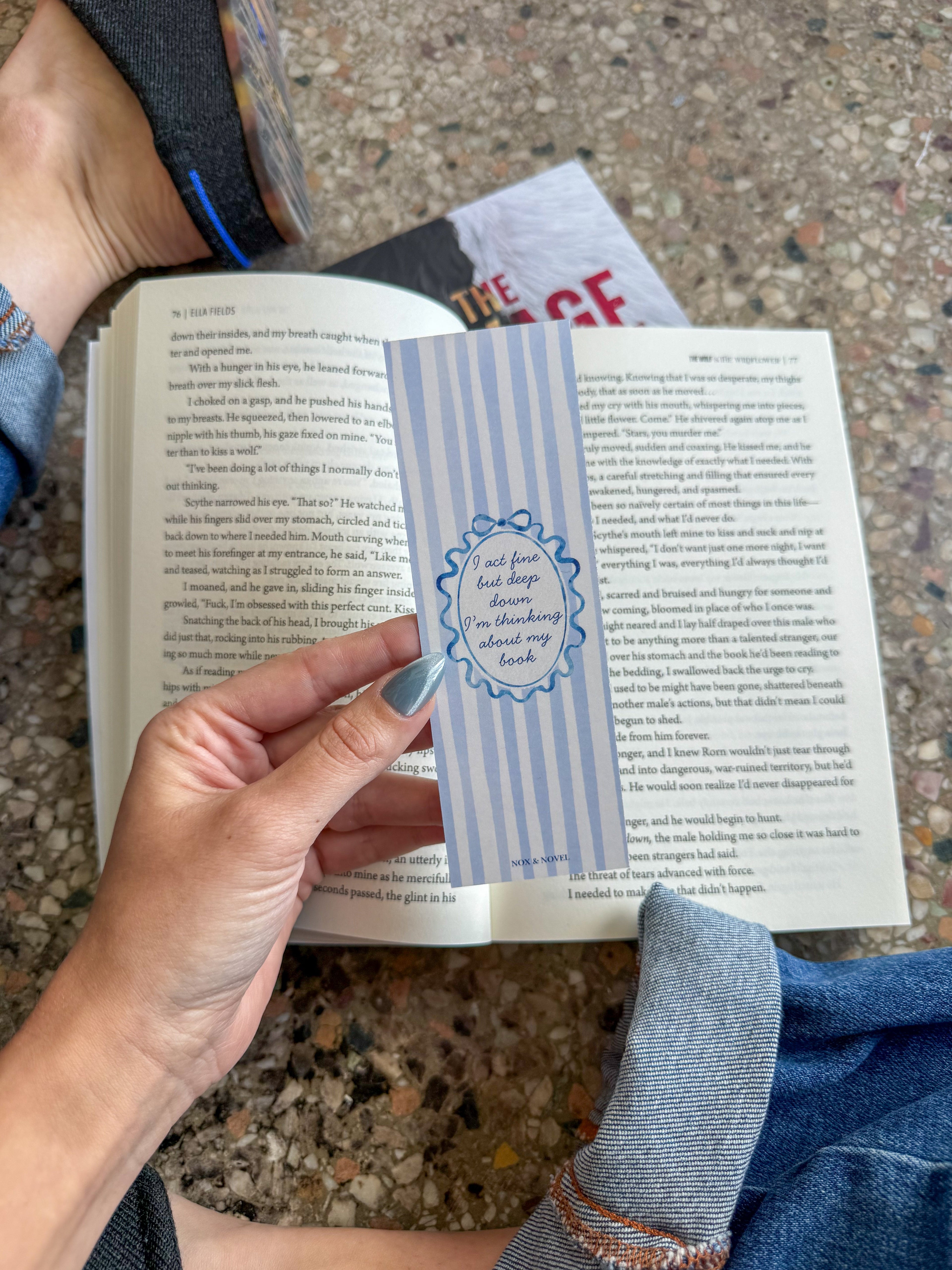 Thinking About My Book Coquette Bookmark