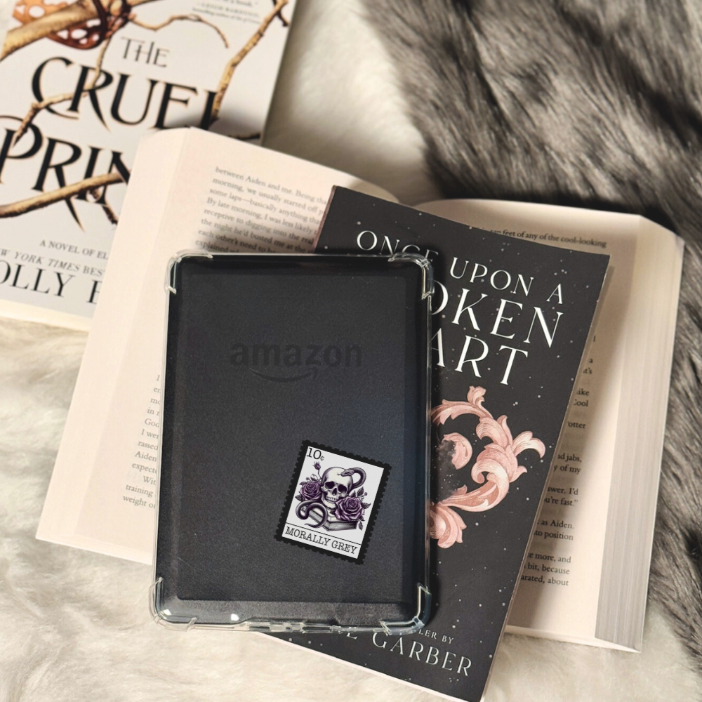 Morally Grey Stamp Vinyl Bookish Sticker