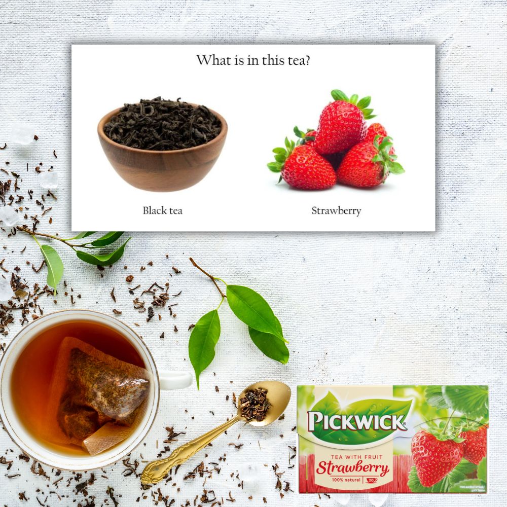 Pickwick Strawberry Black Tea 20 tea bags - LTP
