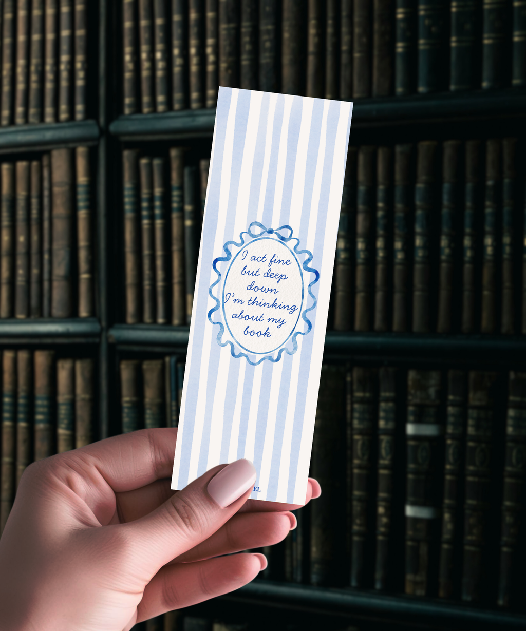 Thinking About My Book Coquette Bookmark