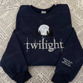 Twilight Saga Embroidered Sweatshirt – Bookish Crewneck for Fans of New Moon, Eclipse & Breaking Dawn