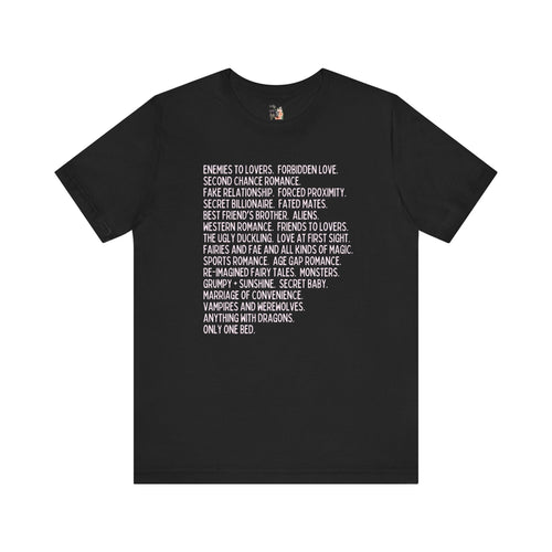 Bookish Romance Tropes T-Shirt