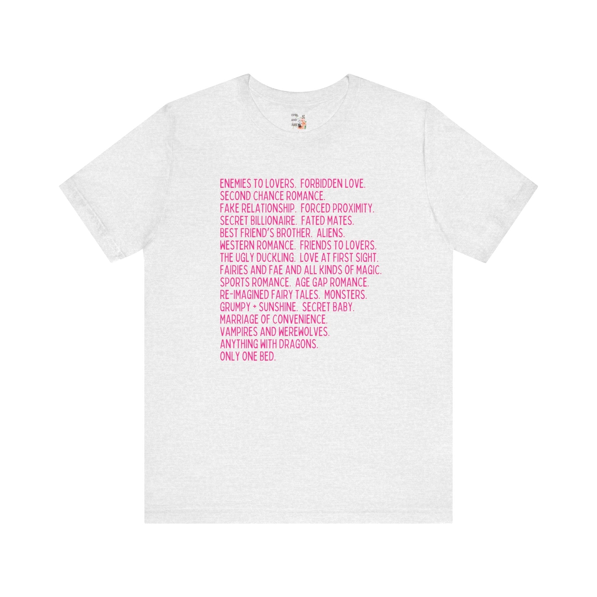 Bookish Romance Tropes T-Shirt
