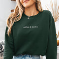 Coffee & Books Embroidered Sweatshirt