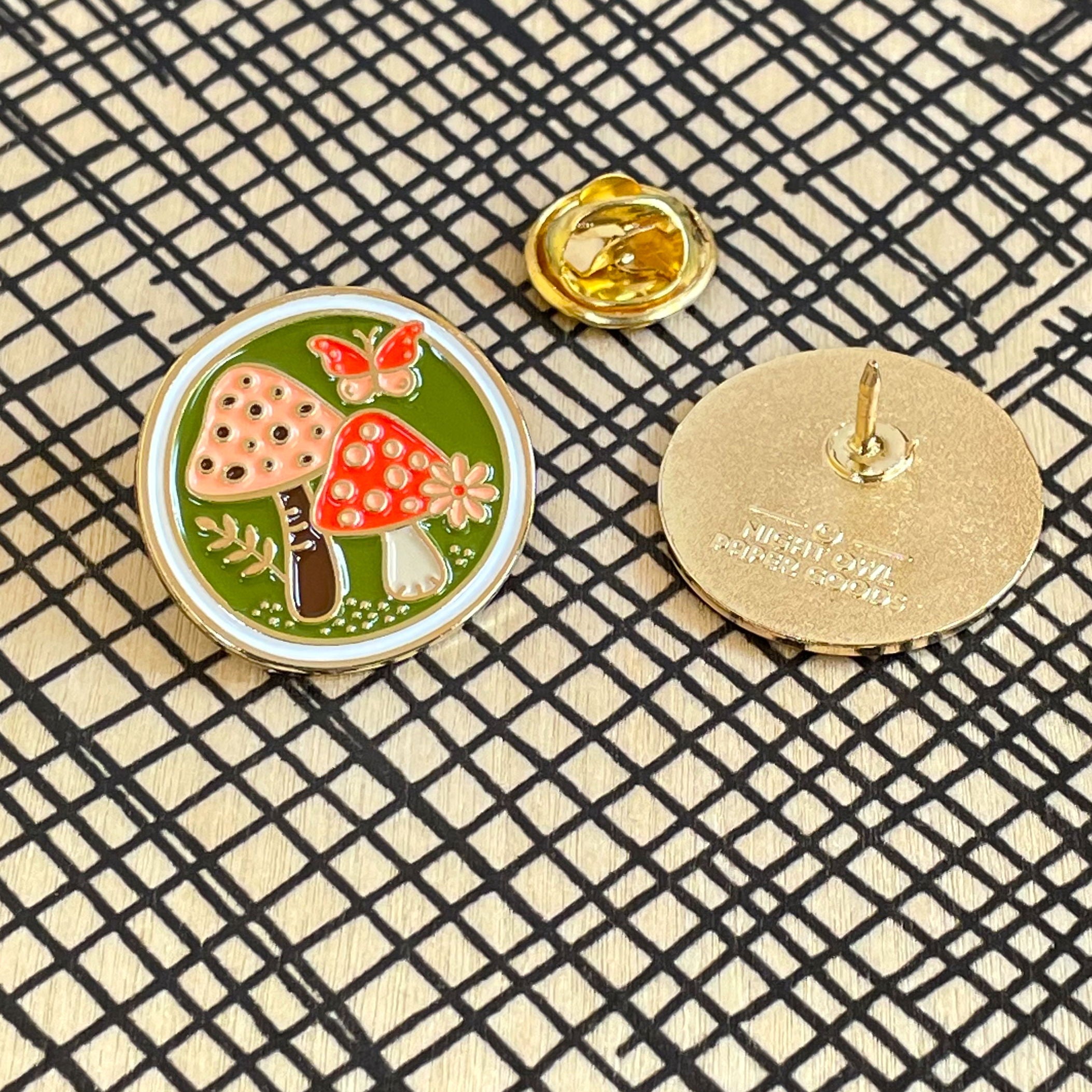 Mushrooms Enamel Pin