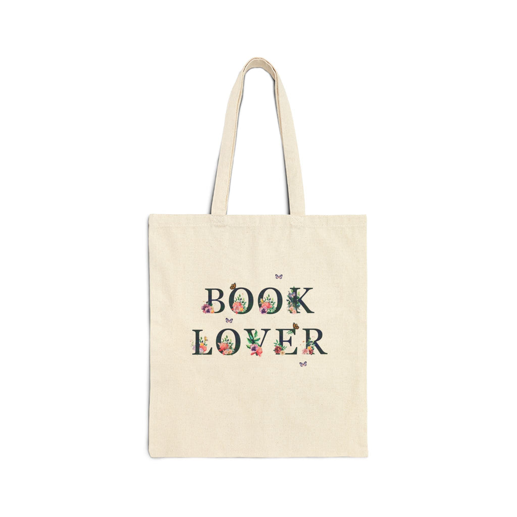 Floral Bookish Tote Bag for Reader: Book Lover